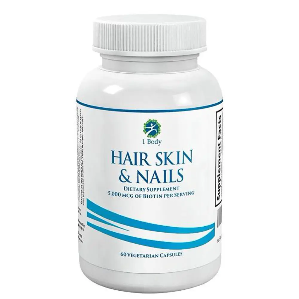 1 Body 5000 mcg Biotin for Hair, Skin, Nails Vitamins to Make Your Hair ...