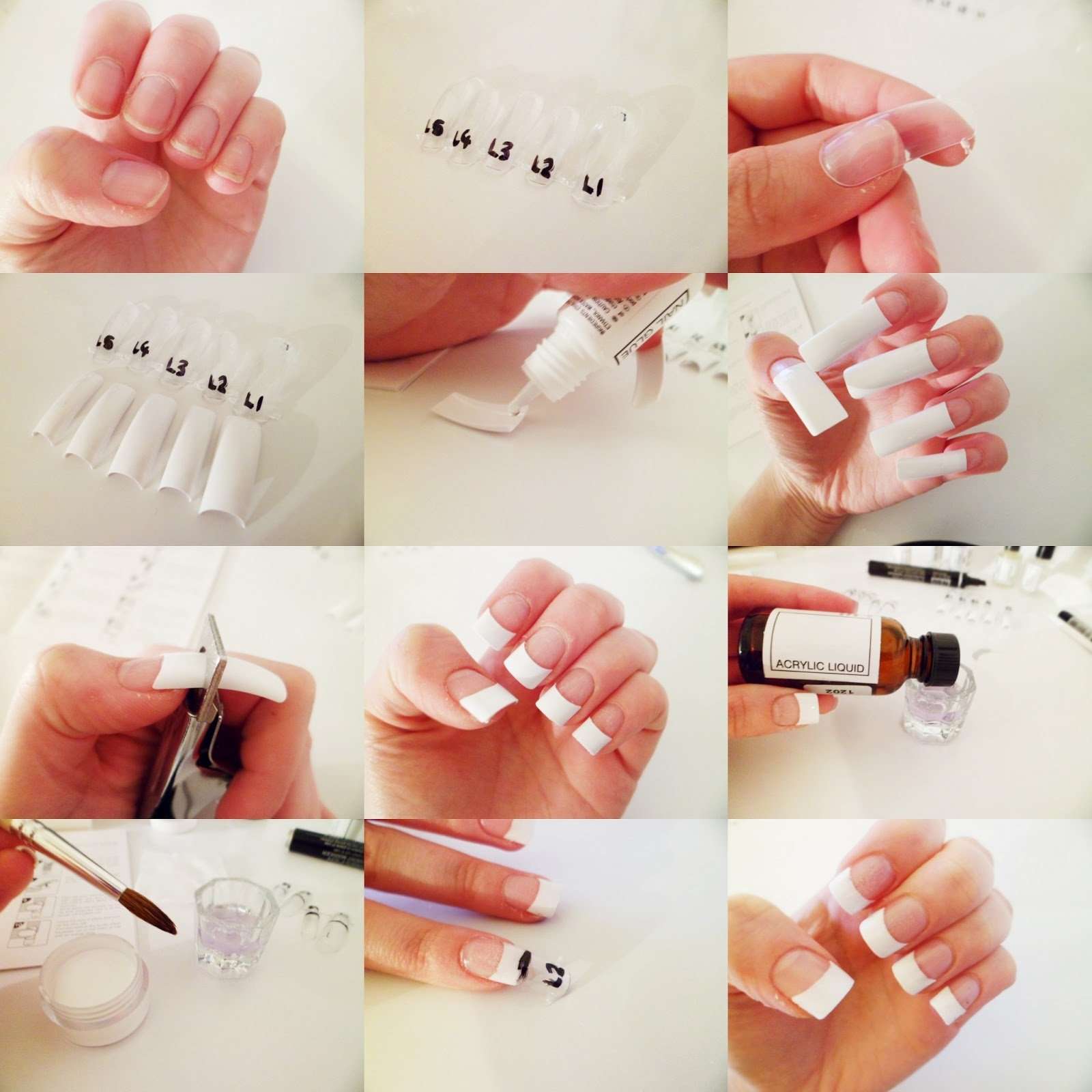 Acrylic nails step by step