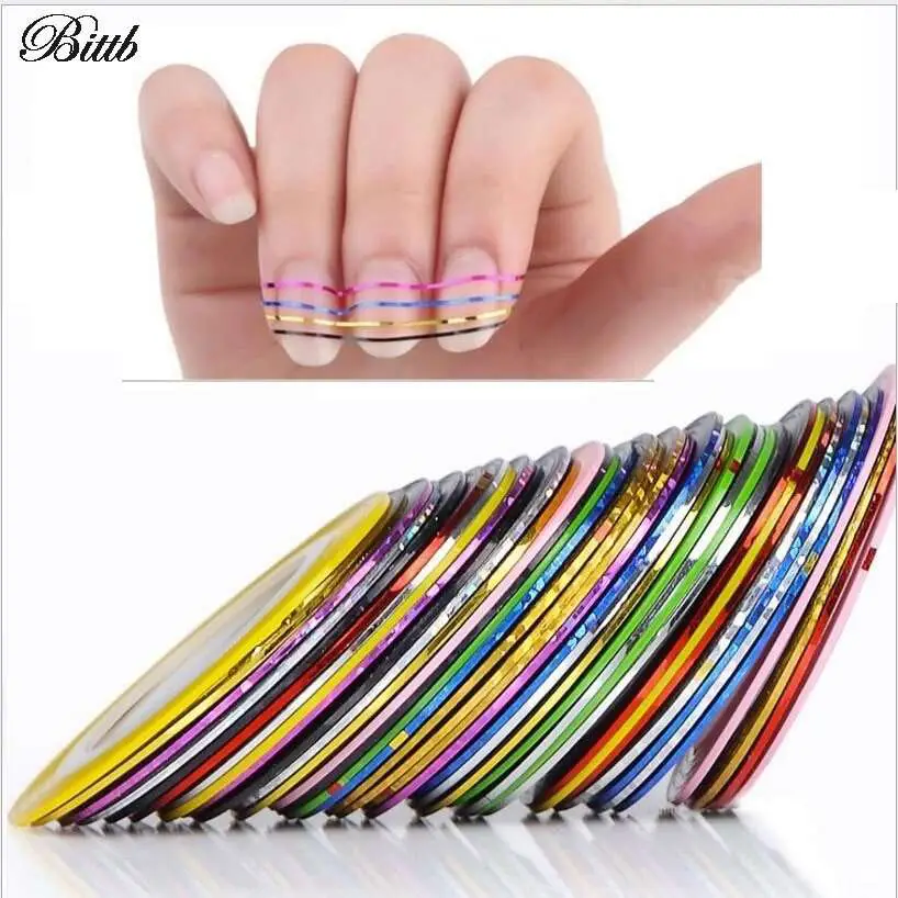Aliexpress.com : Buy Bittb 30pcs Colors Nail Strips Best ...