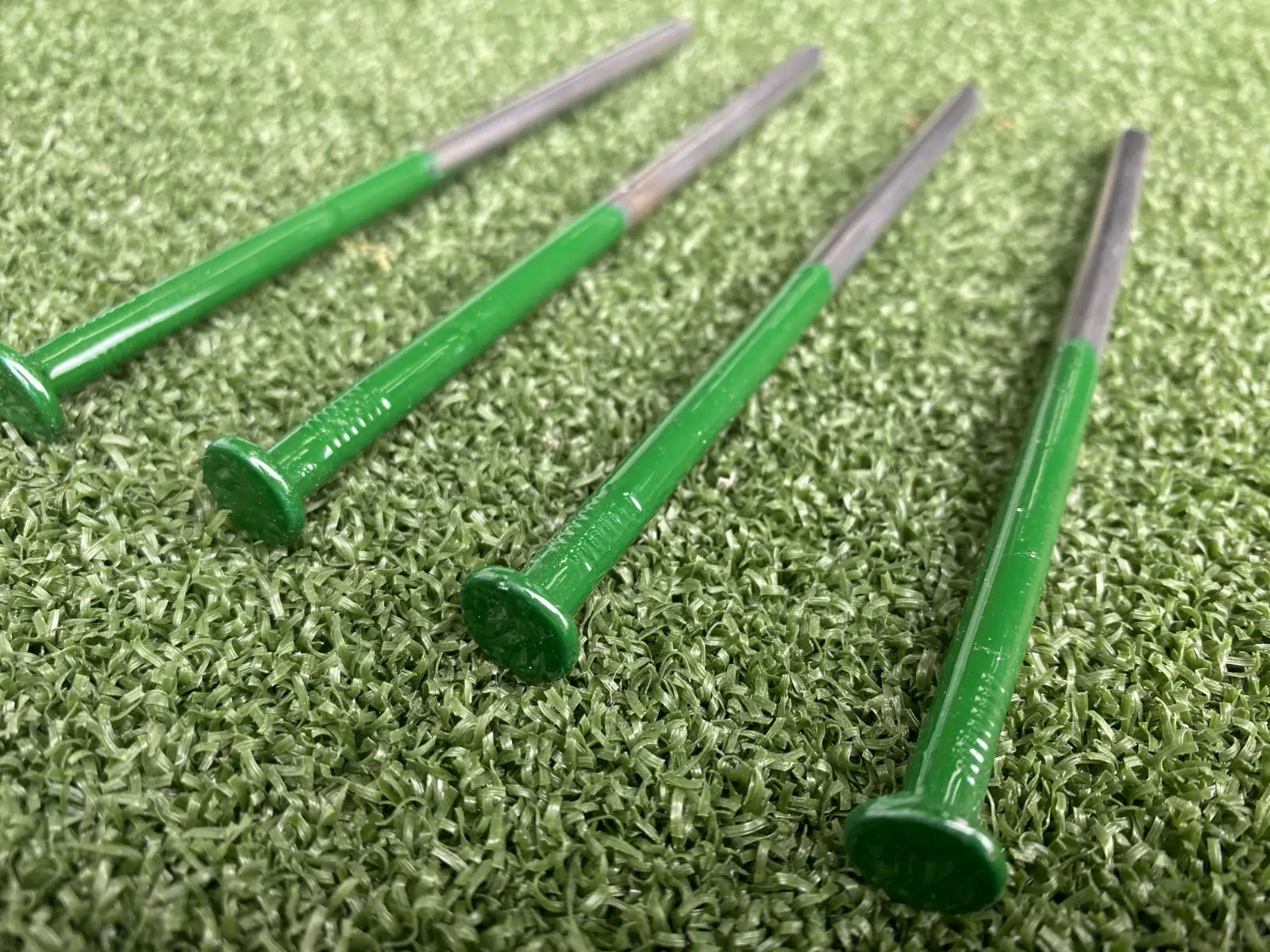 Artificial Grass Nails Half Green Steel 6" /150mm 5.5mm Fixings Ground ...