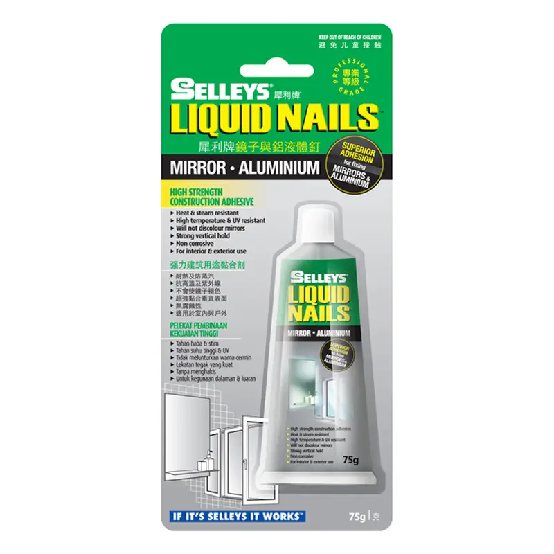 Buy Liquid Nails Mirror Aluminium Online at Selleys Singapore