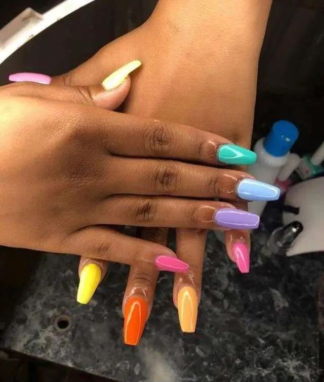 Check these out matte acrylic nails! #matteacrylicnails # ...