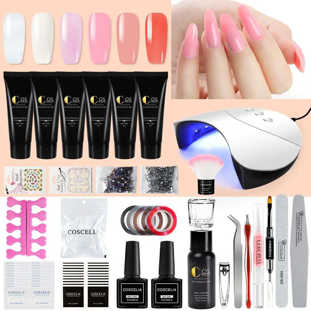 COSCELIA Nail Set Poly Gel Quick Building For Nail ...