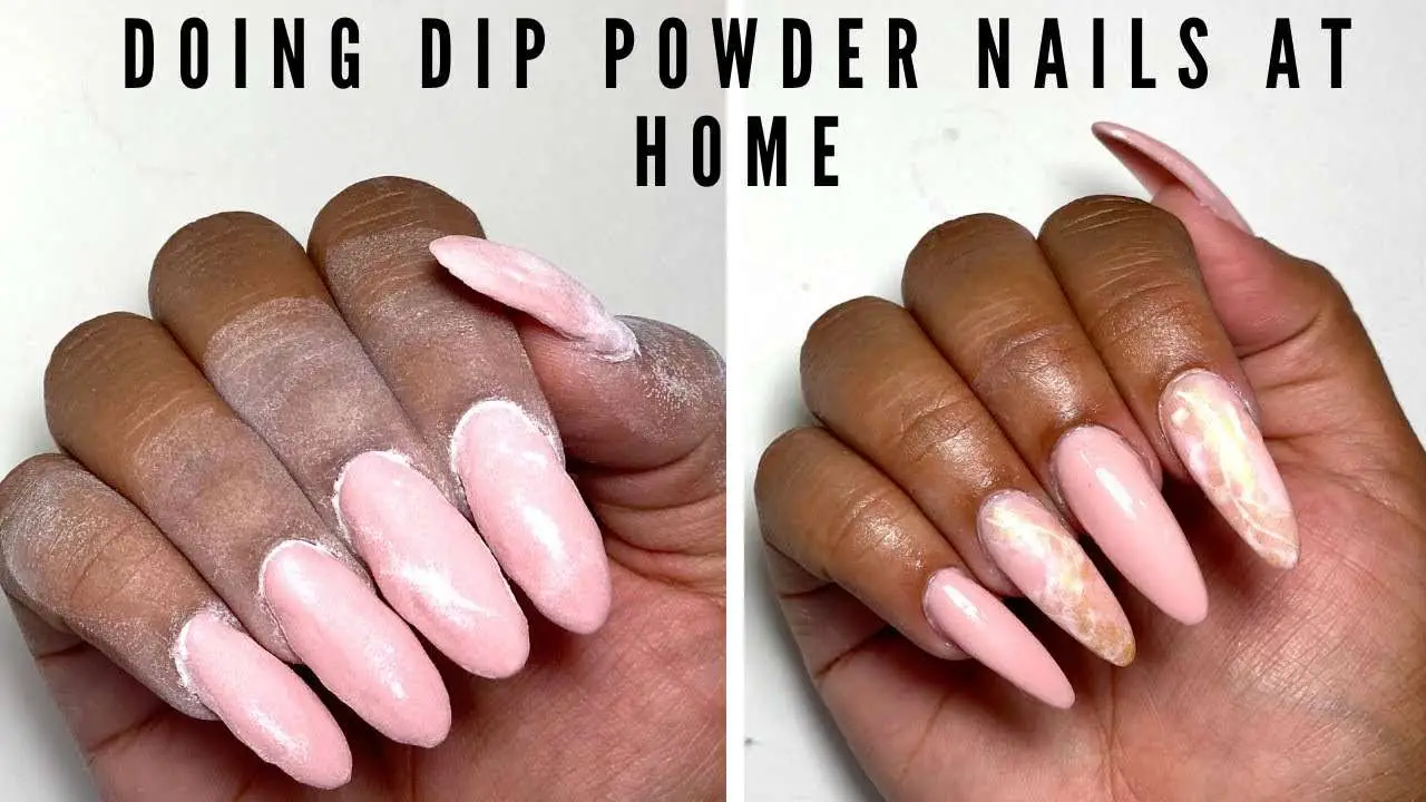 Doing DIP POWDER Nails At HOME