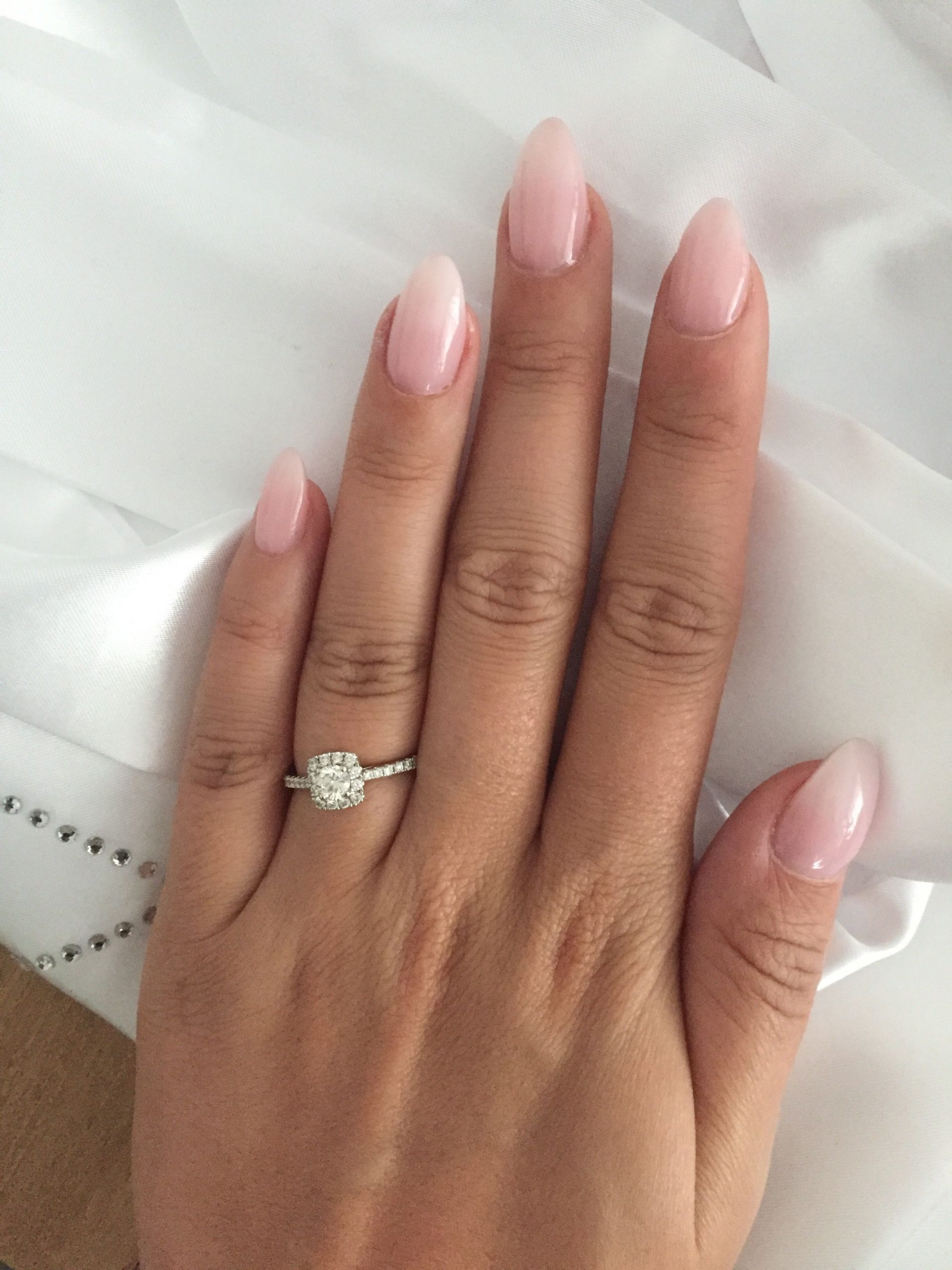 Engagement ring and wedding nails