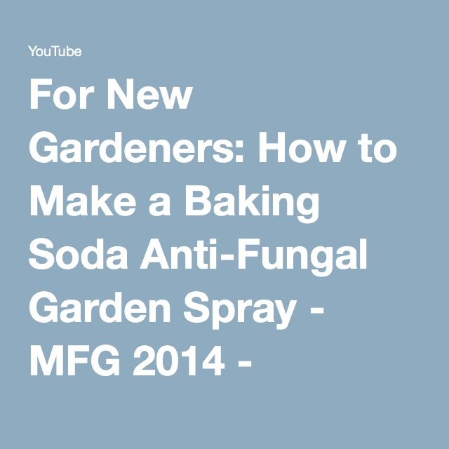 For New Gardeners: How to Make a Baking Soda Anti