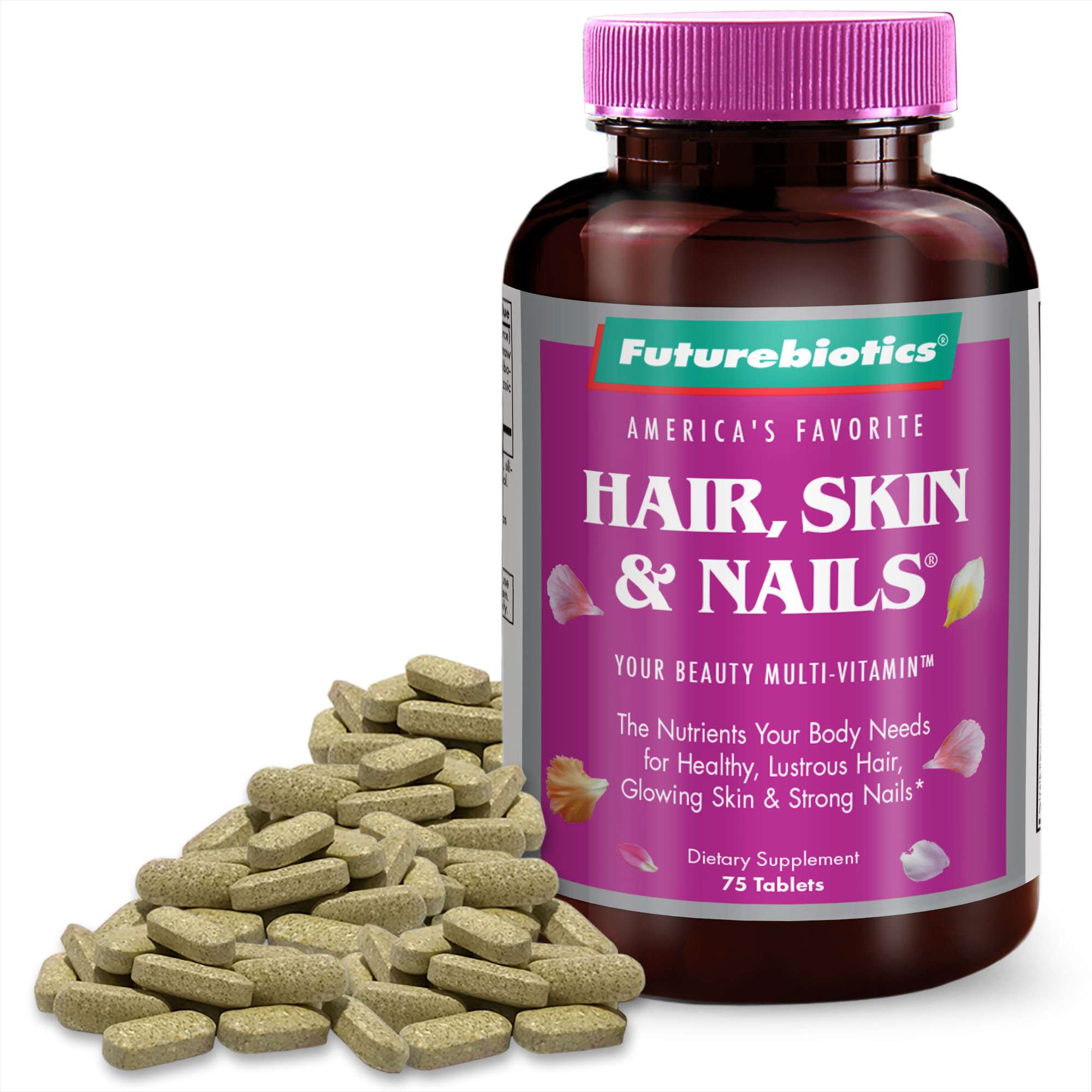 Futurebiotics Hair, Skin, &  Nails Beauty Multivitamin, 75 Tablets ...