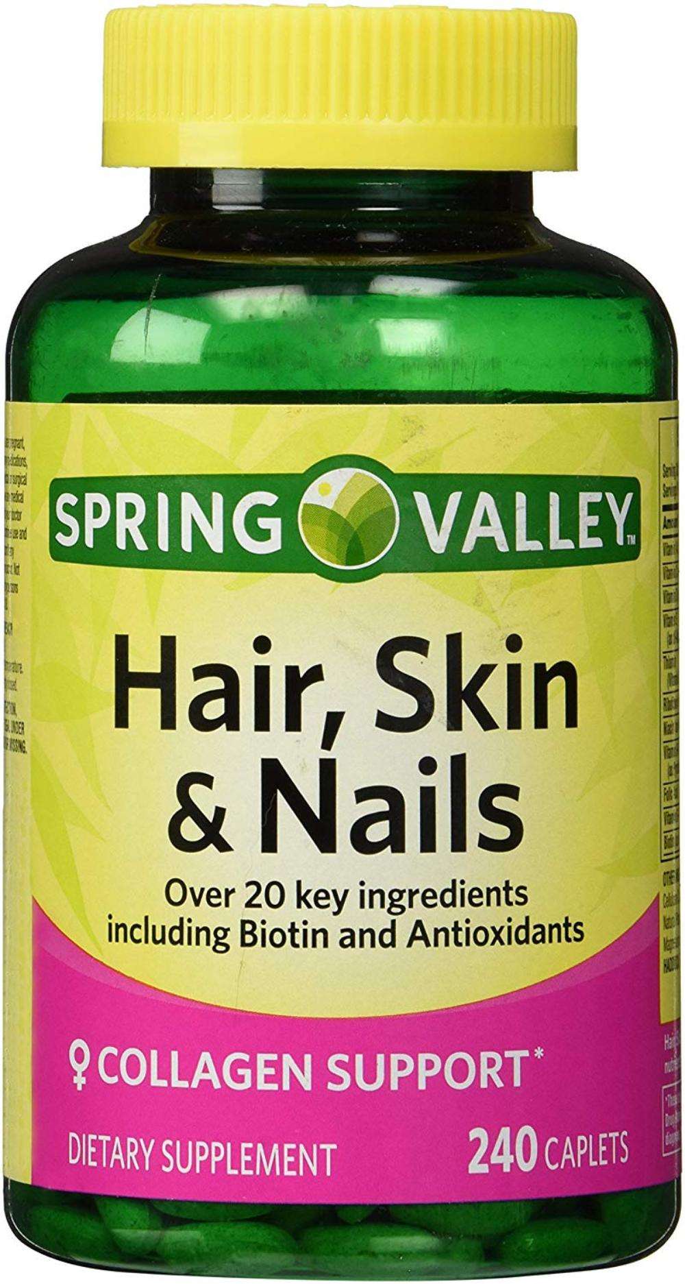 hair skin nails biotin collagen gelatin 240 caplets hair skin