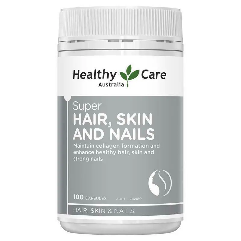 Healthy Care Super Hair Skin &  Nails 100 Capsules Enhance Healthy Hair ...