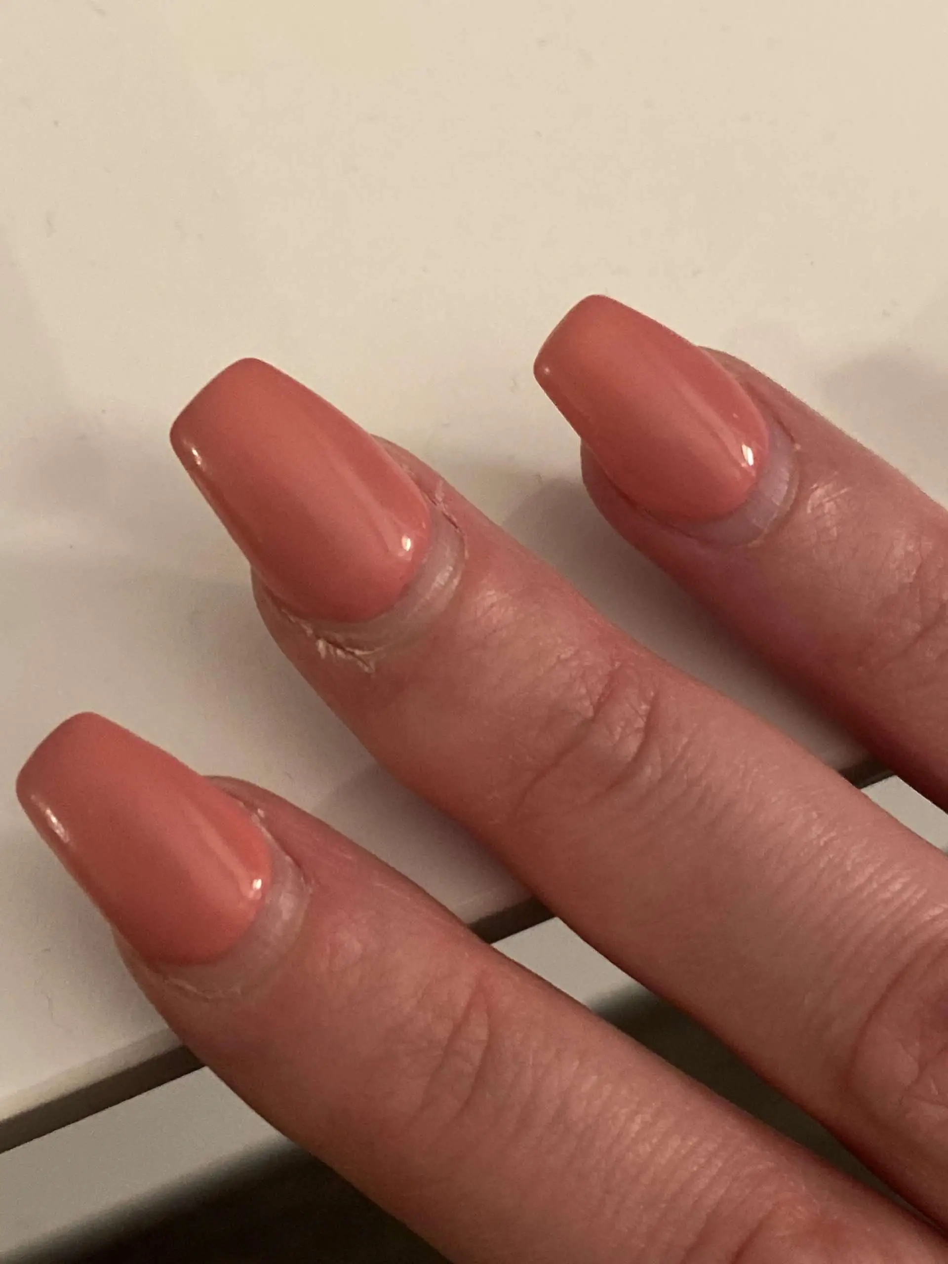 Help! These are my real nails with a dip coating and gel ...