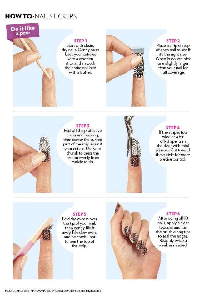 How to apply nail stickers