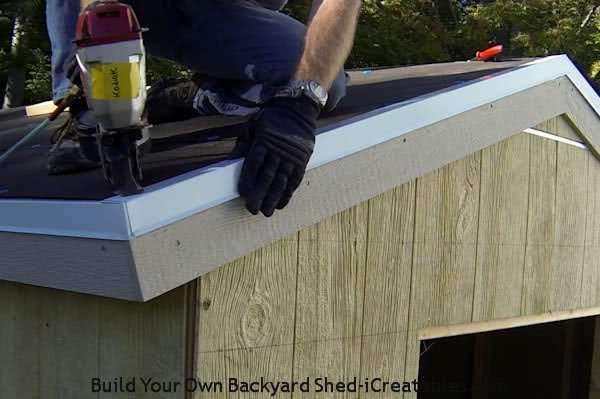 How To Build A Shed: Install Roof Shingles