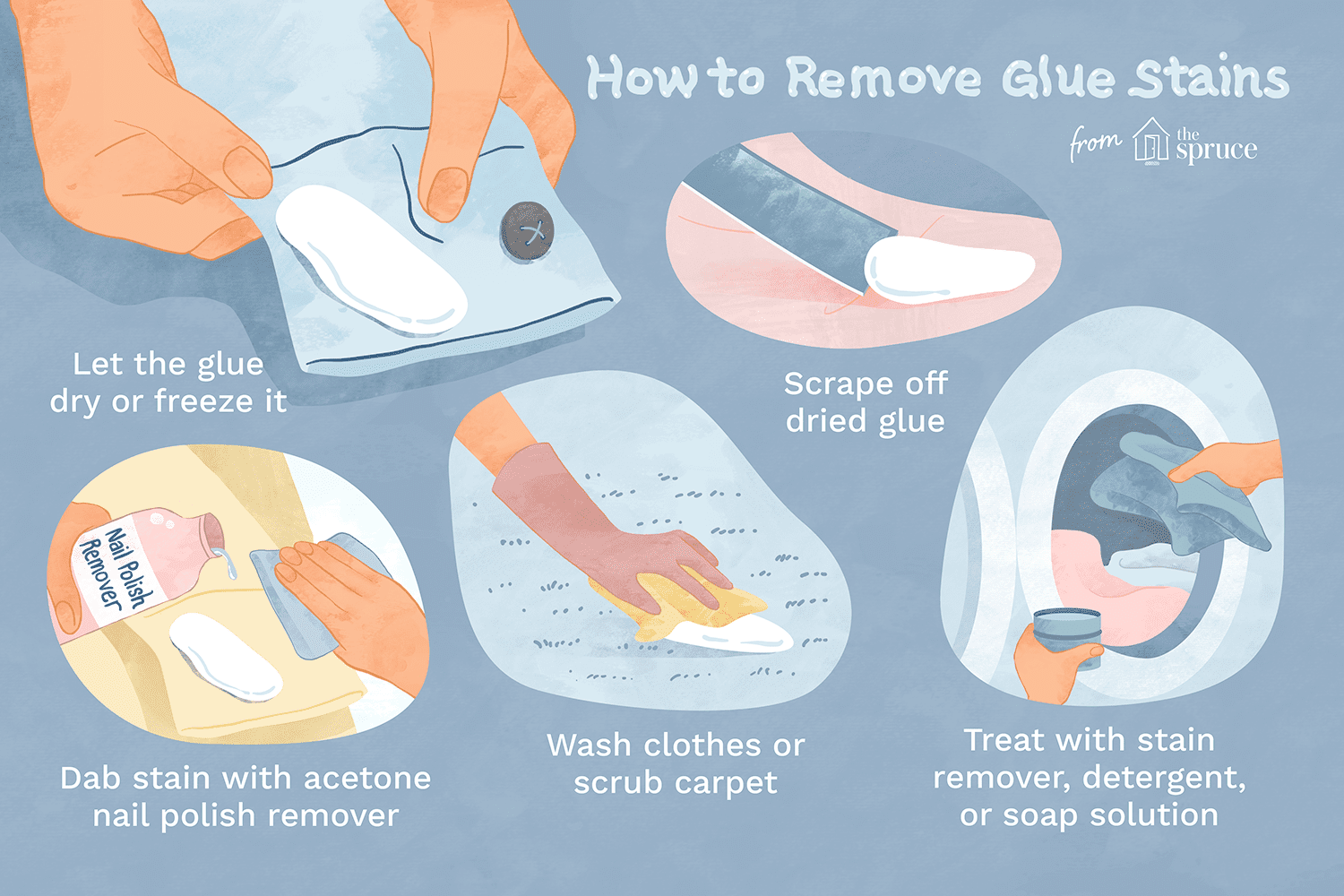 How to Remove 8 Glue and Adhesives Stains From Clothes