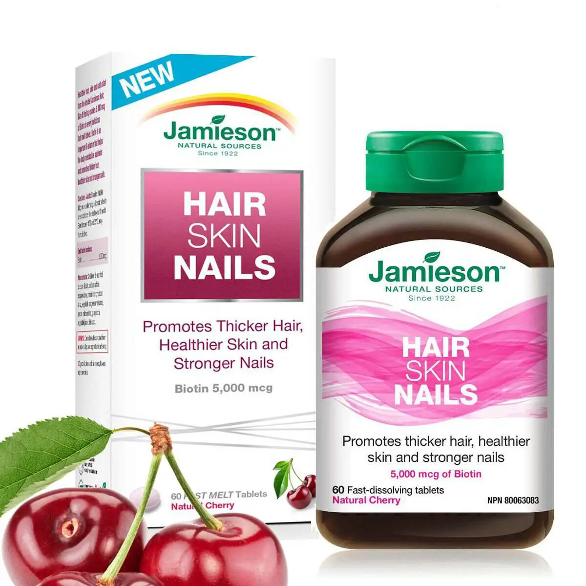 Jamieson Hair Skin Nails Biotin 5000 Mcg N60 B Vitamin ...
