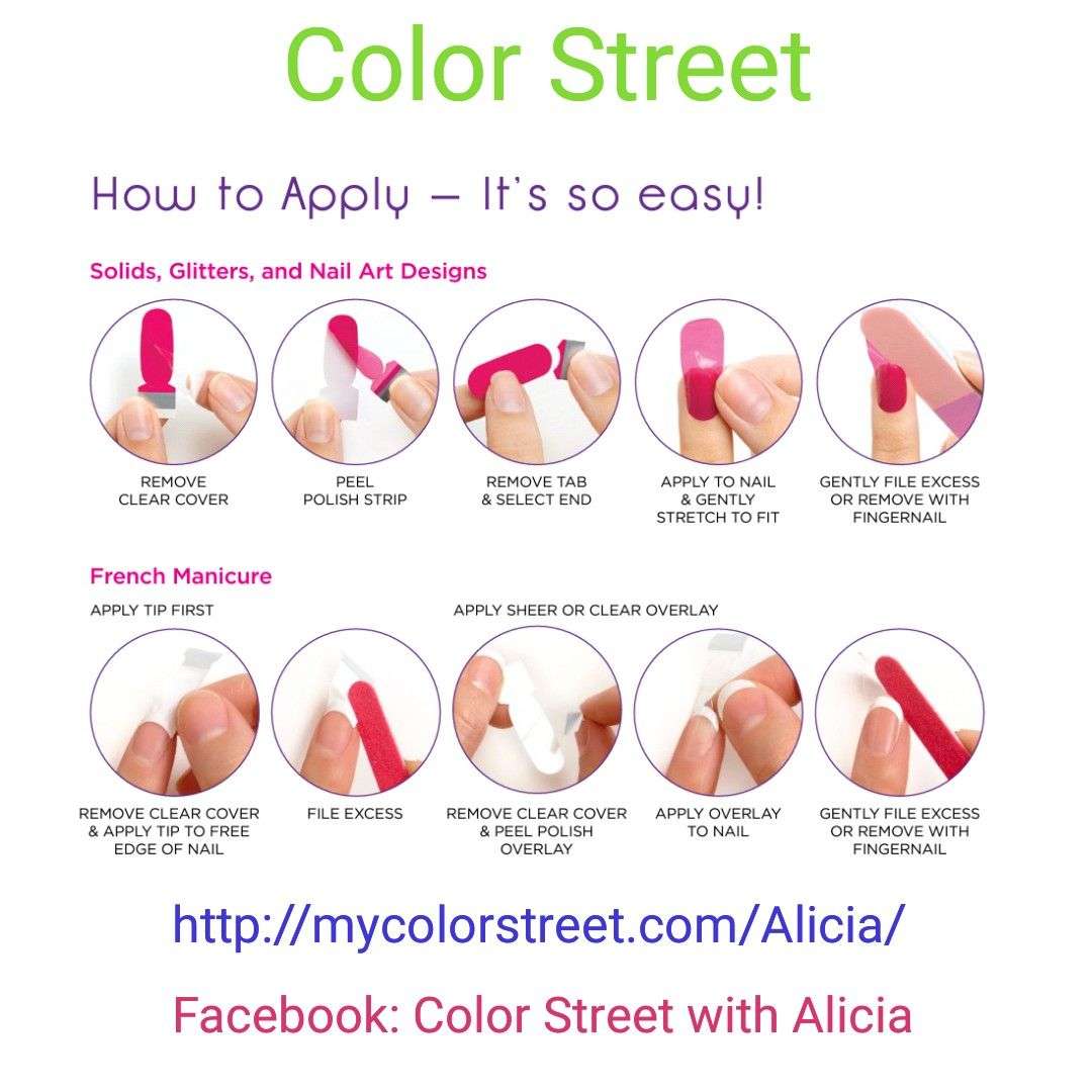 Look at how easy it is to apply Color Street nail strips ...
