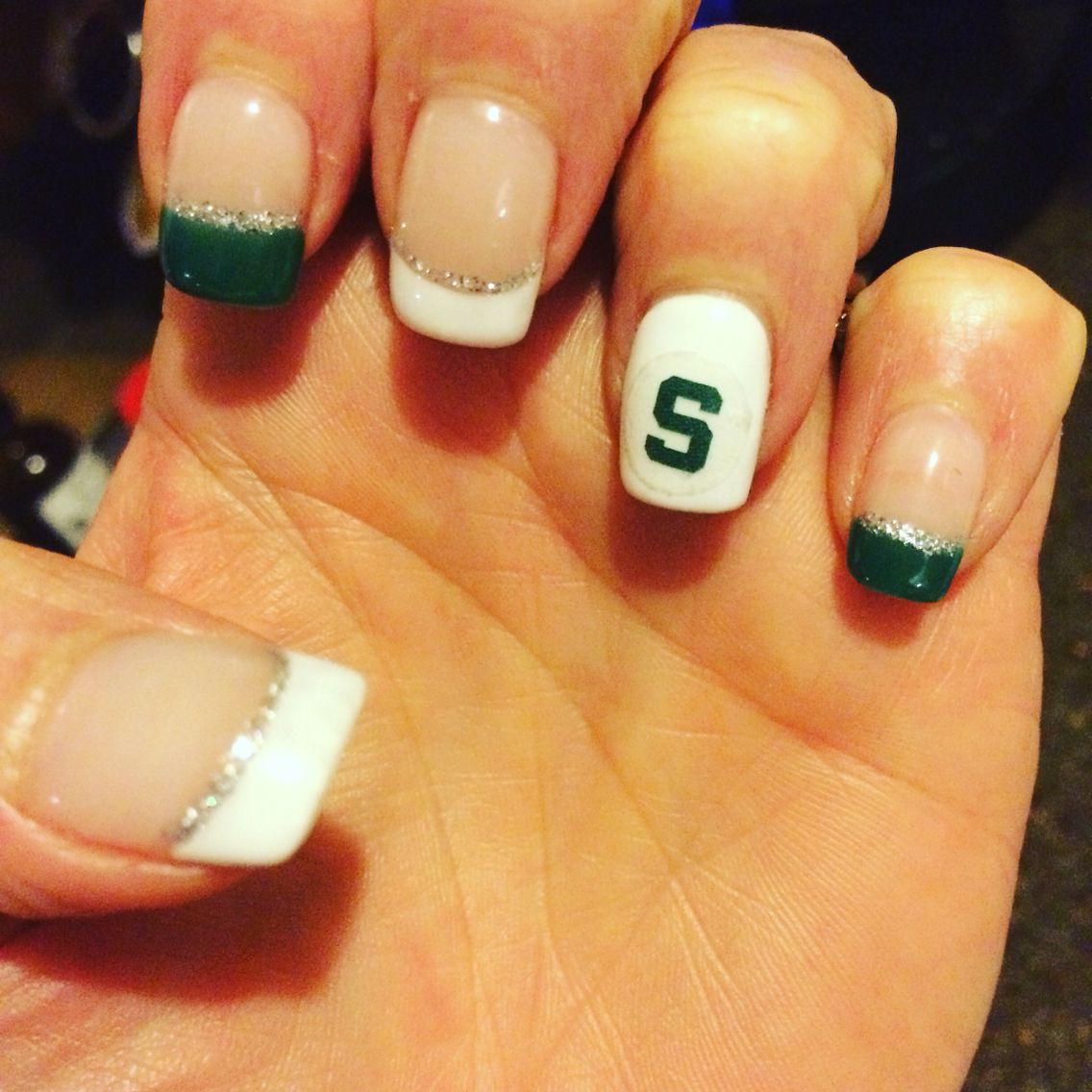 Michigan State Game Day nails!
