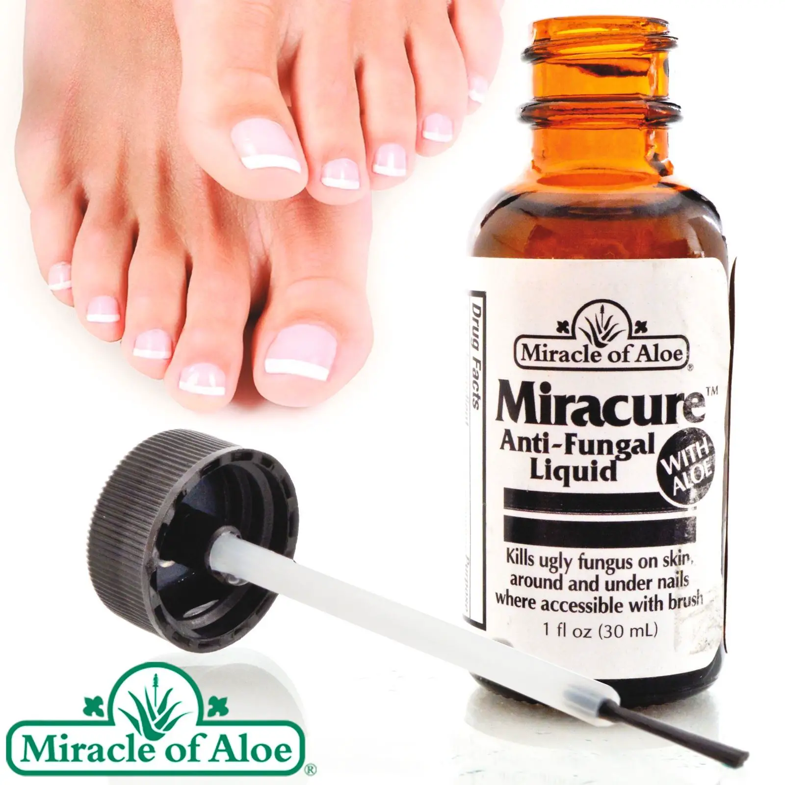 Miracure Toe Nail Anti Fungal Treatment Liquid with Brush Applicator ...