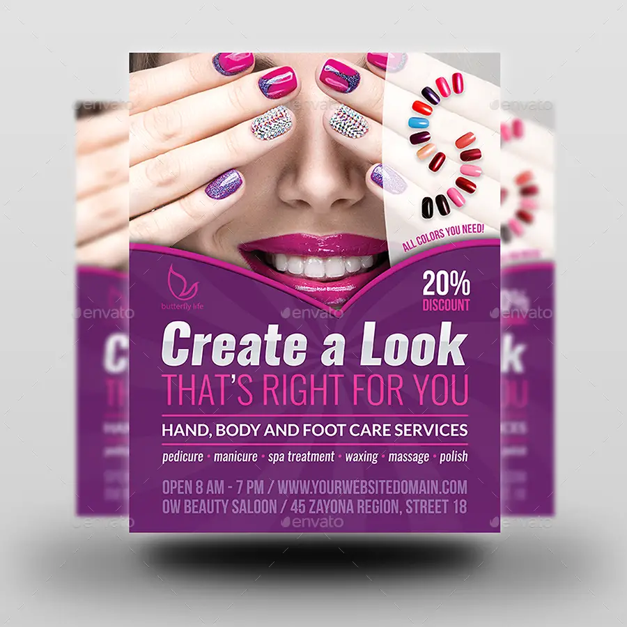 Nails Salon Flyer Template by OWPictures