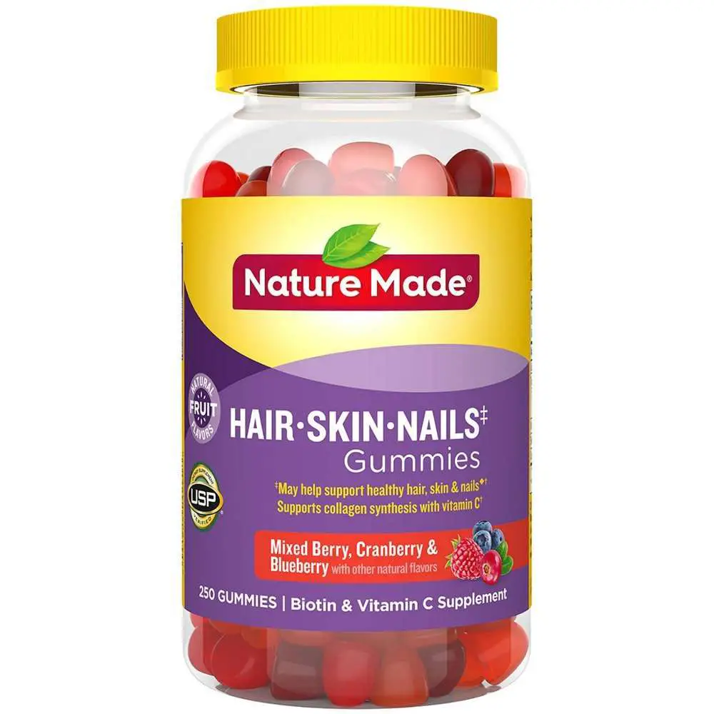 Nature Made Hair, Skin and Nails Gummy Supplement, 250 ct ...