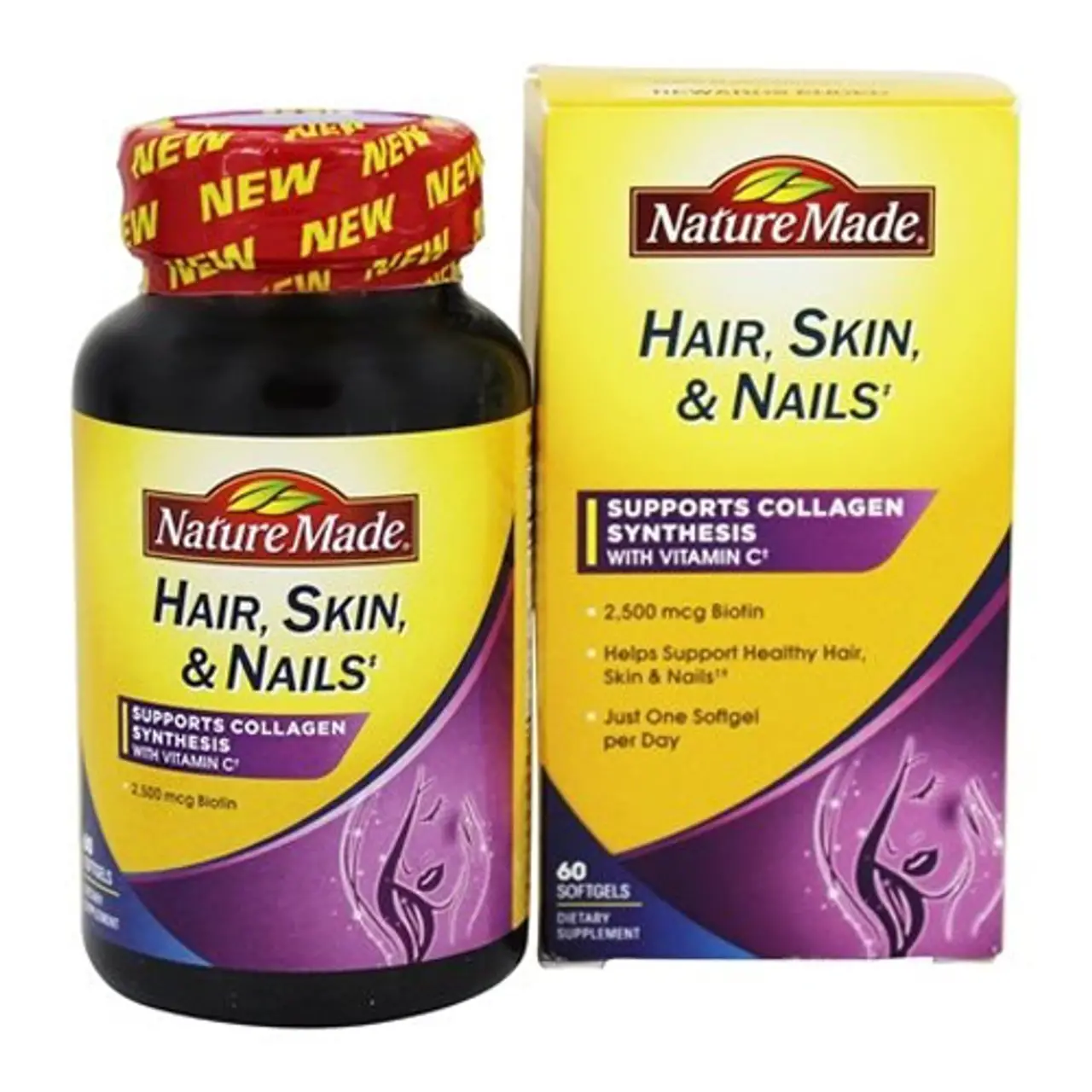 Nature Made Hair, Skin And Nails with Biotin Softgel, 60 Ea ...