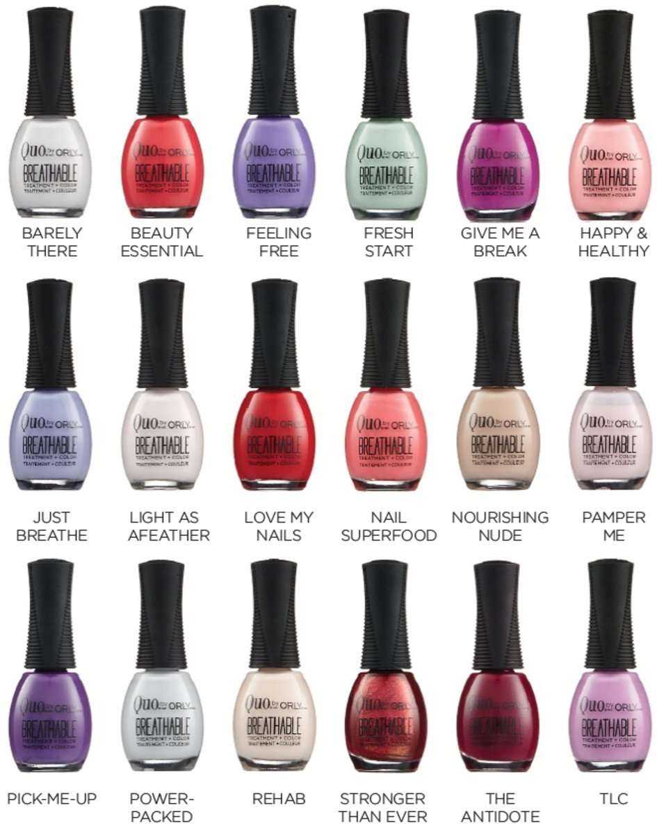 ORLY BREATHABLE NAIL POLISH BY QUO SWATCHES AND REVIEW ...
