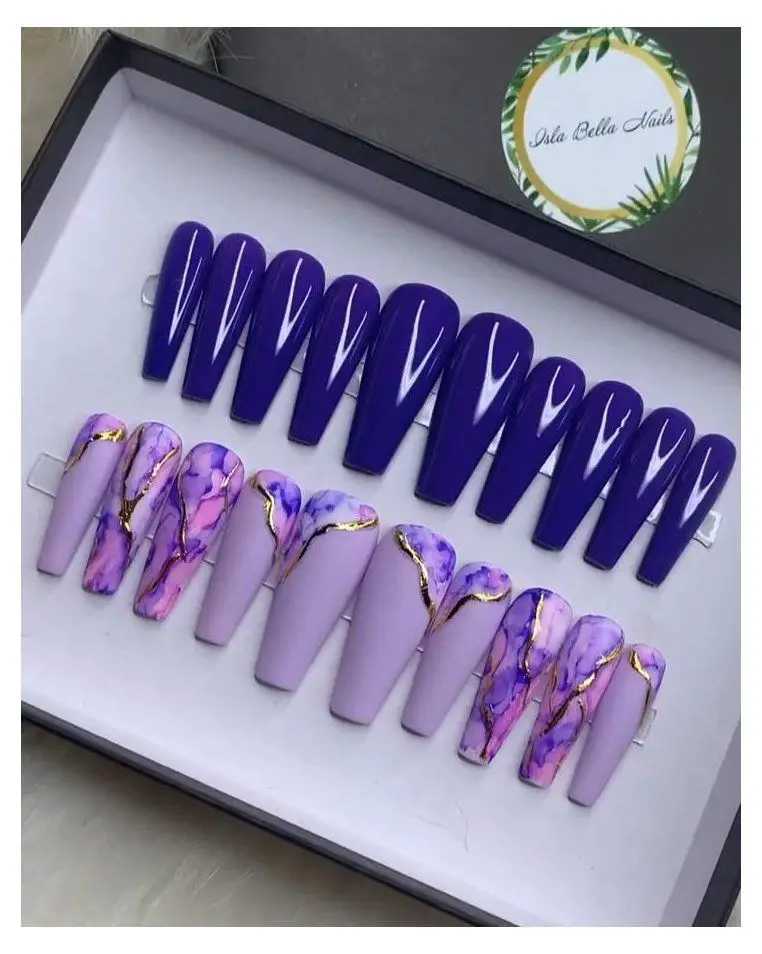 Purple Fever #press #on #nail #packaging #ideas Press on ...