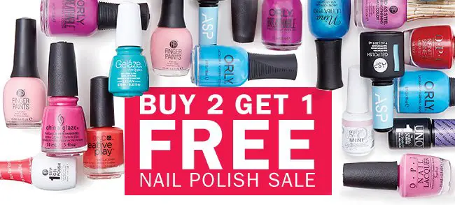 Sally Beauty Supply: Buy 2 Get 1 FREE Nail Polish 
