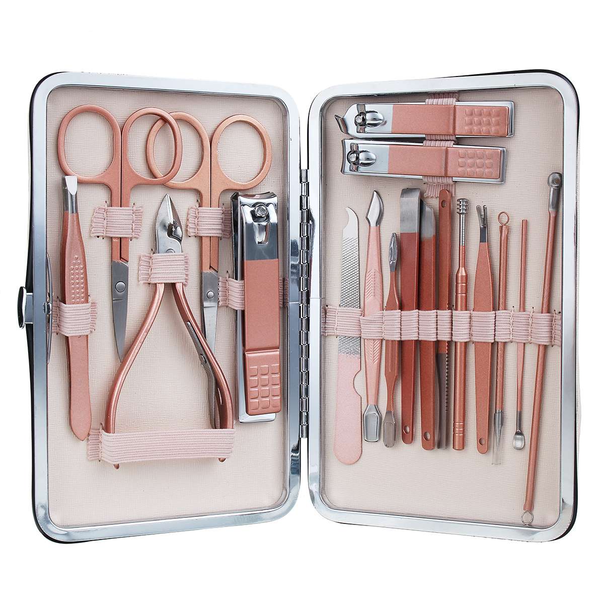 Set of 18 Pack, Portable Nail Kit Manicure Set Professional Stainless ...