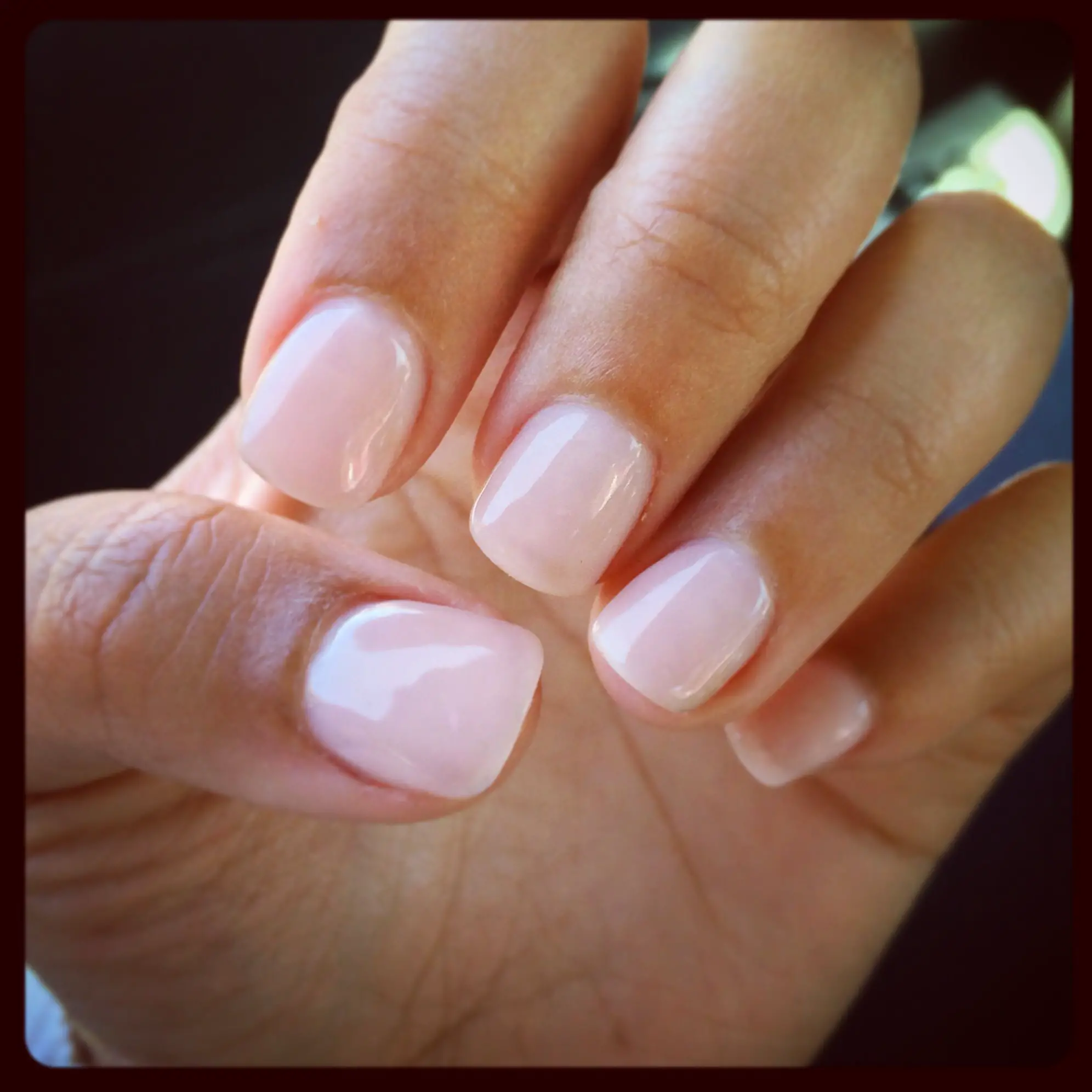 So happy! Got exactly what I wanted...Natural nails, acrylic with gel ...
