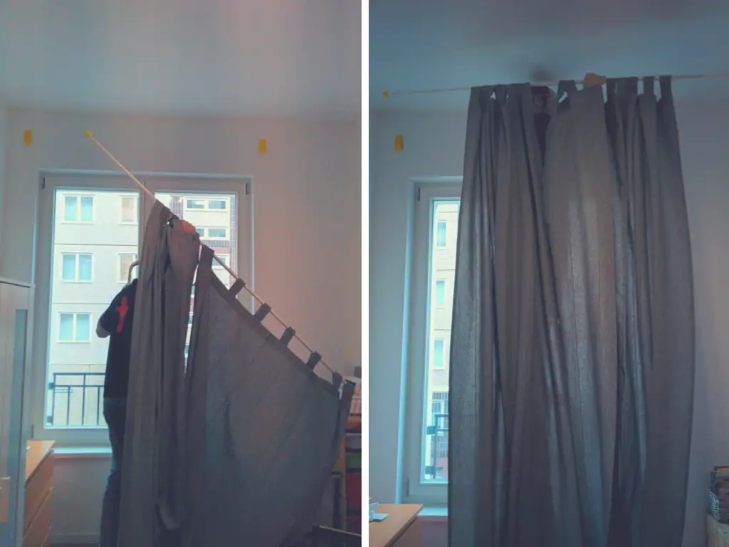 THE BEST WAY TO HANG CURTAINS WITHOUT DRILLING ...