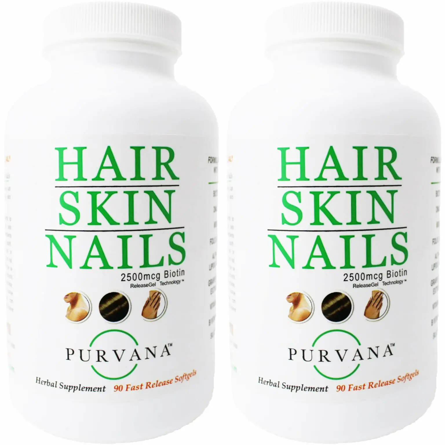 Wellgenix Purvana Hair, Skin, and Nails Vitamin Softgels for High ...